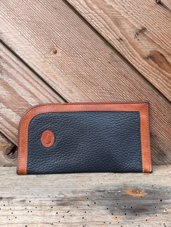 Dooney & Bourke Other - Dooney & Bourke Navy Pebbled Leather Eye Glass Case with Brown Logo Patch